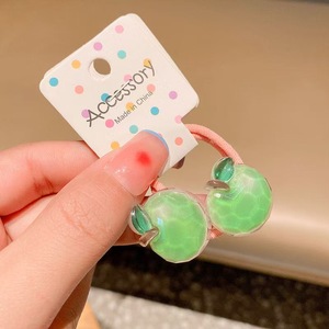 Lot de 2 élastiques à <span class=keywords><strong>cheveux</strong></span> personnalisés motif pastèque et fraise pour filles avec bande en caoutchouc - Product Image 4