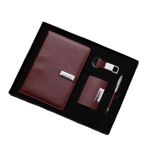 个性化文具礼品套装 PU 皮革笔记本+卡夹+笔+钥匙扣配件 男士促销商务礼品套装 - Product Image 6