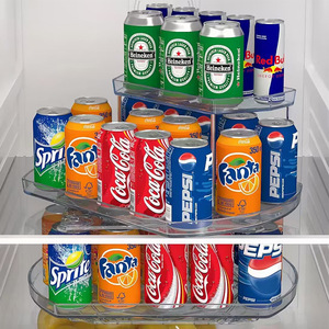 ZX, nuevo diseño, Lazy Susan 360, bandeja giratoria, refrigerador acrílico, almacenamiento transparente, tocadiscos ovalado, nevera, organizador de cocina - Product Image 1
