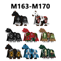 Modèle de cheval de guerre médiéval, chevalier fantastique, compatible avec les cadeaux de collection, en plastique, anime, bricolage, blocs de construction éducatifs, jouets pour enfants