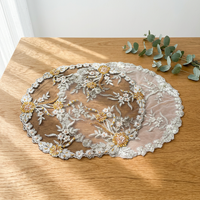 Meilleures ventes : Sous-verres brodés, sets de table en tissu dentelle, serviettes perlées et tapis de table pour la décoration de table à manger