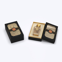Boîtes de parfum rigides sculptées et évidées Boîte d'emballage de parfum en papier Boîte-cadeau à tiroir coulissant en mousse EVA pour parfum