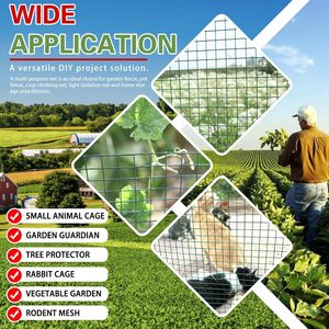 Vorlaxen Hardware Cloth 1/2in x 48in x 100ft Vinyl Coated Welded <b>Wire</b> <b>Mesh</b> for <b>Garden</b> Animal Coop Plant Support - Product Image 6