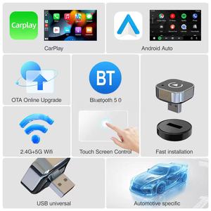 Aftermarket không dây Carplay Adapter chuyển đổi có dây để không dây cho <span class=keywords><strong>Iphone</strong></span> Android tự động hộp thông minh - Product Image 4