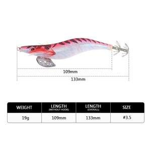 Señuelo de Pesca <span class=keywords><strong>LETOYO</strong></span> Squid Jig <span class=keywords><strong>Egi</strong></span> Bag Squid Jig Lure <span class=keywords><strong>Egi</strong></span> 3.5 #   Señuelos de Pesca Yamashita Glow Premium 0.8 con Cabeza de Plomo - Product Image 2