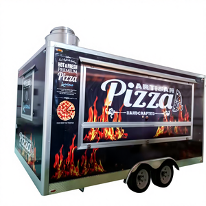 Remorque alimentaire pour pizza en acier inoxydable et fibre de verre de 14 pieds, entièrement équipée avec un chariot alimentaire mobile pour la vente rapide de crêpes et de hot-dogs - Product Image 3