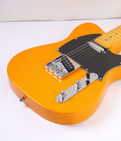 Guitare électrique 6 cordes en bois massif brillant en gros avec logo personnalisé pour débutants