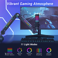 TONOR T90 Équipement de diffusion en direct Bureau Studio Bras de suspension réglable Support Premium RGB Microphone Broadcast Boom Arm