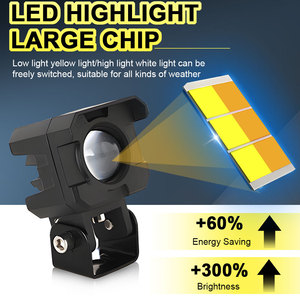 LELANPU Faro da Lavoro a LED Cromato da 10 Pollici con Proiettore Laser per Camion, Fuoristrada 4x4, Moto, Auto, Jeep - Product Image 3