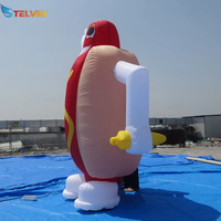 Hamburger gonflable géant de hot dog de douane de la publicité avec le pain gonflable de ventilateur pour l'événement de promotion