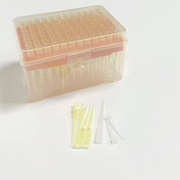 Consommables de laboratoire : Embouts de micropipette à faible rétention, embouts de micropipette jetables en plastique jaune pour laboratoire
