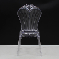 Chaise Trône Transparente Incassable 2026 en Acrylique pour Salle à Manger, Mariages, Banquets, Appartements, Salons, Hôtels et Événements