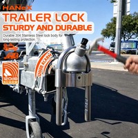 Verrou de remorque personnalisé avec alarme 120 dB, étanche, en acier inoxydable, robuste, pour caravane et bateau