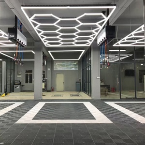 Plafonnier LED hexagonal en alliage d'aluminium, blanc neutre (4100K), angle de faisceau 360°, AC 85-265V, IP20, IRC80, pour garage de stationnement - Product Image 5