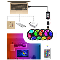 Kit d'éclairage intelligent flexible RGB à changement de couleur avec application Wifi, LED SMD 5050 2835 de haute qualité, bande LED Dream Color pour la décoration