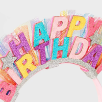 Fantaisie doux anniversaire décorations cheveux accessoires dentelle fête chapeaux argent paillettes anniversaire fille Cupcake bandeau bandes de cheveux