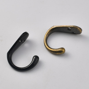 Alloy Metal Wall Mount Hooks Single Hook Zinc Alloy Antique Bronze Black 0 1kg Load Capacity <b>Wardrobe</b> <b>Hardware</b> - Product Image 3