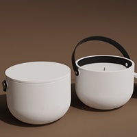 C & H Coffret cadeau de bougie d'aromathérapie de luxe en céramique blanche personnalisée de 150ml avec plateau