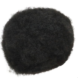 Doreen — toupet bouclée 100% naturelle, cheveux humains, Fine couleur Mono brodée, pour hommes noirs - Product Image 2