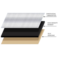 Feuille de mousse de caoutchouc ignifuge écologique avec feuille d'aluminium réfléchissante, isolation imperméable pour murs, toits et conduits de entrepôts
