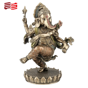 La estatua de dios elefante tailandés indio finamente tallada de café se puede personalizar escultura de dios elefante de bronce de metal - Product Image 3