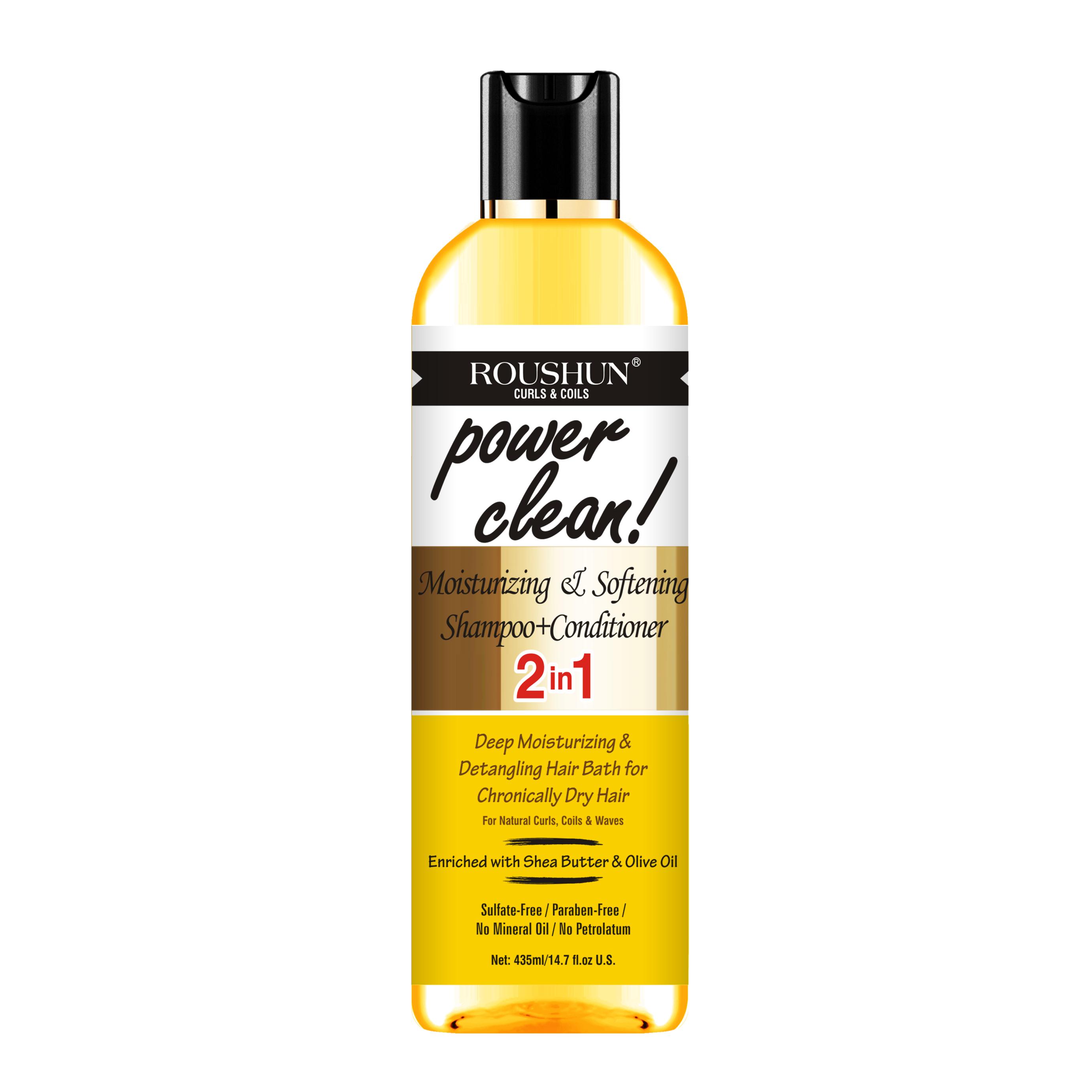 Увлажняющий шампунь 2 в 1 ROUSHUN для смягчения и увлажнения