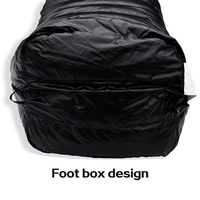 Sac de couchage en duvet de canard ultraléger -10°C pour l'hiver, imperméable, pour le camping en plein air, pour enfants, tissu en nylon, type par temps froid