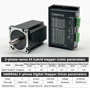 4-Axis 34 Motor Kit 8.5Nm (1200oz-in) with DM860 Drivers & 600W/80V Power Supplies for Router, Plasma Cutting - Product Image 3