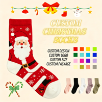 Chaussettes de Noël en coton antibactériennes jetables personnalisées en usine (ODM) à séchage rapide avec logo sur le corps/le dessous pour hommes, femmes et enfants