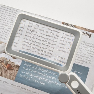 <span class=keywords><strong>Loupe</strong></span> <span class=keywords><strong>rectangulaire</strong></span> rechargeable avec lumière LED, aide à la <span class=keywords><strong>lecture</strong></span>, <span class=keywords><strong>loupe</strong></span> pliable portable avec modes de gradation - Product Image 4