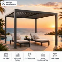 Pool-Pavillon mit Hartdach aus Aluminium, Doppeldach aus Polycarbonat, UV-Beständig, Wetterfest, Hochbelastbar, Fabrik-Großhandelspreis
