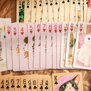 <span class=keywords><strong>Cartes</strong></span> à jouer aquarelle chat et <span class=keywords><strong>chien</strong></span>, <span class=keywords><strong>cartes</strong></span> de poker vintage avec portraits d'animaux dessinés à la main, <span class=keywords><strong>cartes</strong></span> en carton épais mat pour scrapbooking, journal et collage - Product Image 4