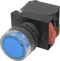 Interrupteur à bouton-poussoir en métal et plastique éclairé par LED rouge, verte et jaune, 10A, 22mm, NLB22-F NLB22-L, pour armoires électriques