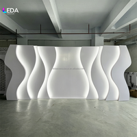 Nouveautés LEDA : Support d'arche lumineux en acrylique blanc pour toile de fond de scène de mariage de luxe, accessoires pour événements et fêtes de mariage