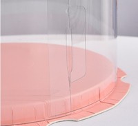 Boîte à gâteau ronde transparente en PVC, 10 pièces, boîte d'emballage pour boulangerie, cadeau