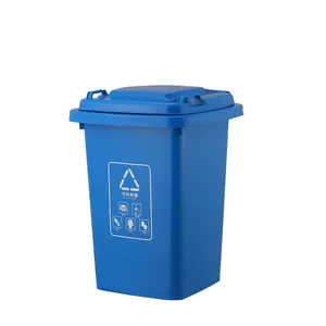 Outdoor And Indoor Restaurant Commercial Recycle Plastic Trash Cans Dustbin Garbage Bin With Lid