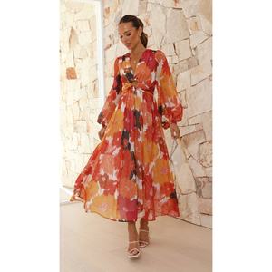 Vestido de Diseñador con Estampado Floral Otoñal en Tela Personalizada - Product Image 6