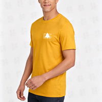 T-shirt décontracté en coton anti-transpiration de haute qualité pour hommes, 95% coton, T-shirts de sport pour la musculation, T-shirts de course à pied, coupe ajustée, T-shirt de golf pour hommes