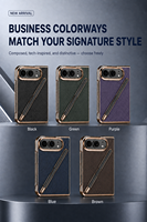 Étui de protection pliable pour iPhone 18 Ultra Fold Cover, texture fibre de carbone, finition électro-plaquée
