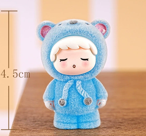 ชุดหมีสี<span class=keywords><strong>น้</strong></span>ำเงิน Xinhui Flocked Blue Bear Onesie Chibi แบบกล่องสุ่ม ของสะสม ตุ๊กตานอนหลับน่ารัก สำหรับตกแต่งโต๊ะทำงาน และคนรักของน่ารักๆ - Product Image 2