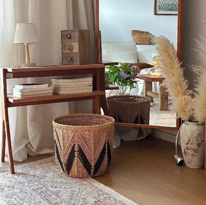 <span class=keywords><strong>Panier</strong></span> de rangement en algues marines artisanal vietnamien, boîte de rangement pour vêtements en algues marines tressées, salon, salle de bain, chambre à coucher - Product Image 2
