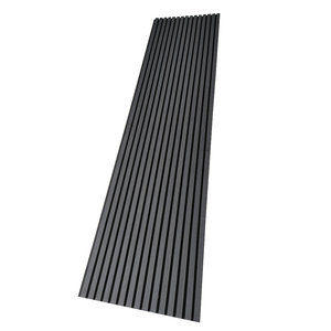 Black 3D <strong>Wall</strong> <strong>Panel</strong> Soundproof Wood Slat <strong>Panel</strong> With Aluminium <strong>Led</strong> Profile <strong>Light</strong> Interior Sectional With <strong>Led</strong> <strong>Lights</strong> Black - Product Image 6