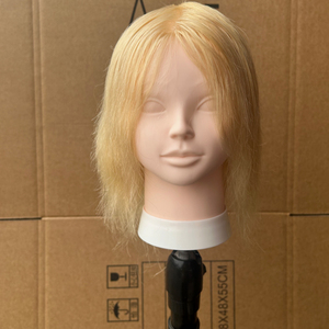 Nouvelle tête <span class=keywords><strong>d</strong></span>'entraînement avec cheveux blonds, mannequin professionnel de <span class=keywords><strong>coiffure</strong></span> sans maquillage - Product Image 2