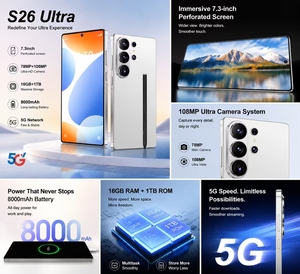 สมาร์ทโฟน s26 ultra คุณภาพสูง จอใหญ่ จัดส่งรวดเร็ว พร้อมระบบสแกนลายนิ้วมือ แบตเตอรี่ขนาดใหญ่ ใช้งานได้ยาวนาน - Product Image 5