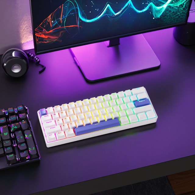 DRUNKDEER G60 Wired Mechanical Gaming Keyboard Magnetic Switches RGB Backlit USB-C Interface Programmable Keys 62 Keys Numeric