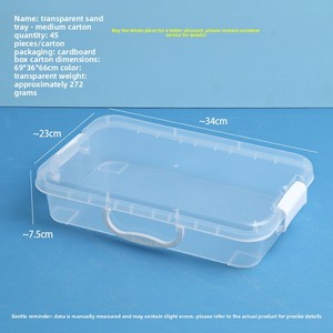 Table <span class=keywords><strong>à</strong></span> <span class=keywords><strong>sable</strong></span> rectangulaire sur le thème de l'espace pour enfants, boîte de rangement en <span class=keywords><strong>plastique</strong></span> épaissi <span class=keywords><strong>avec</strong></span> <span class=keywords><strong>couvercle</strong></span>, plateau portable <span class=keywords><strong>avec</strong></span> poignée, capacité de 2 L, nouveau modèle - Product Image 6