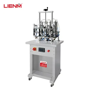 LIENM 4 nozzles liquid perfume water juice essential oil electric digital control pump liquid filling machine supply