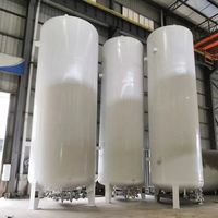 Réservoir de stockage d'hydrogène liquide cryogénique vertical 20m3 à double couche industrielle 20m3 10bar