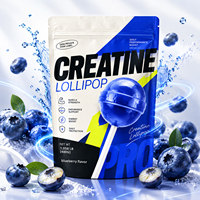 Vitahall OEM Créatine en Sucette Marque Privée, Soutien à la Force Musculaire et à l'Endurance, Boost d'Énergie Pré-Entraînement, Saveur Myrtille 480g