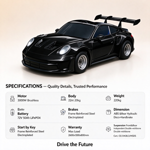 Go Kart Eléctrico Estilo GT3, Suministro de Fábrica, 72V, 80km/h, 100km de Autonomía, Vehículo Retro para Adultos, Precio OEM - Product Image 5